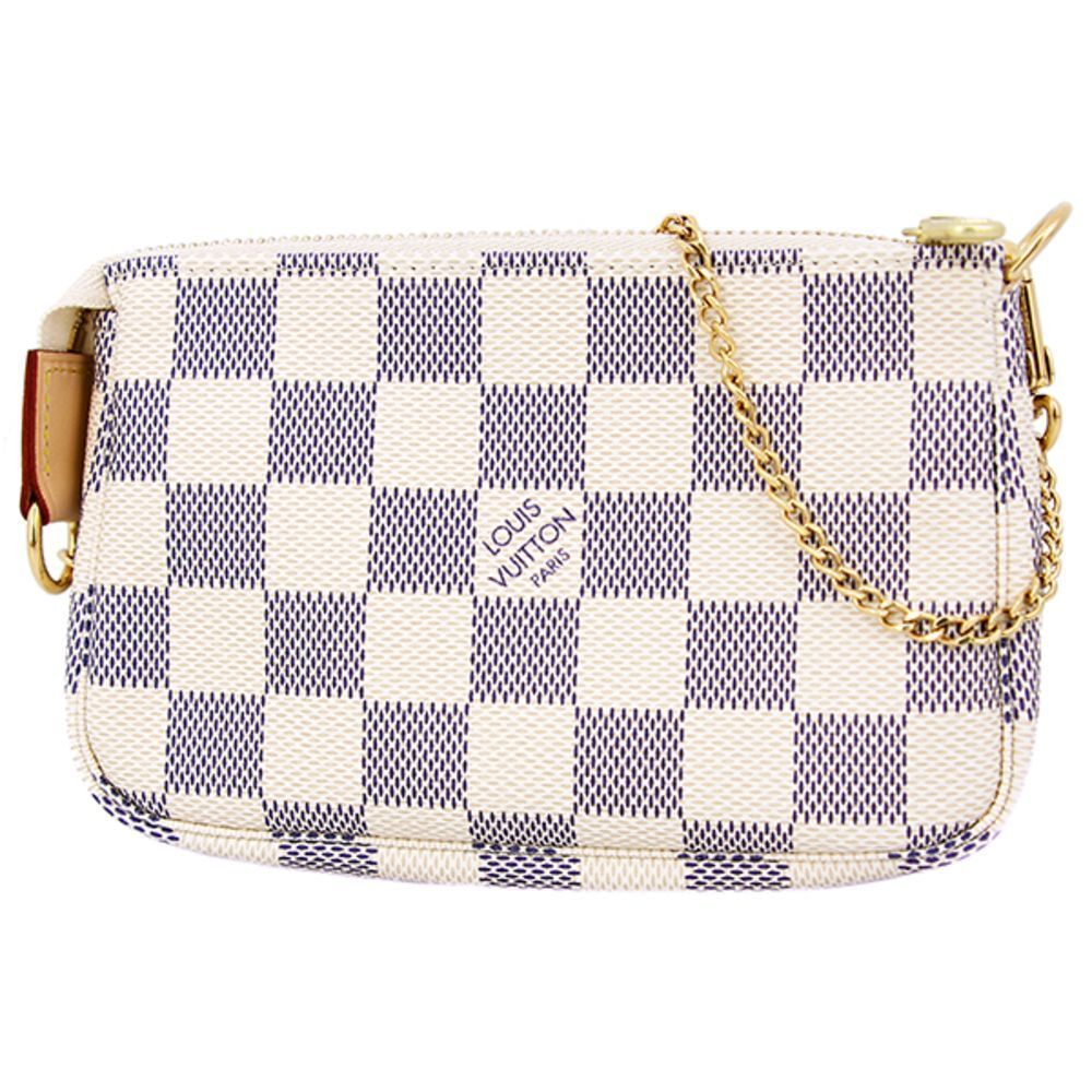 Pochette Accessoire Pouch Chain Damier Azur Leather - Picture 2 of 6